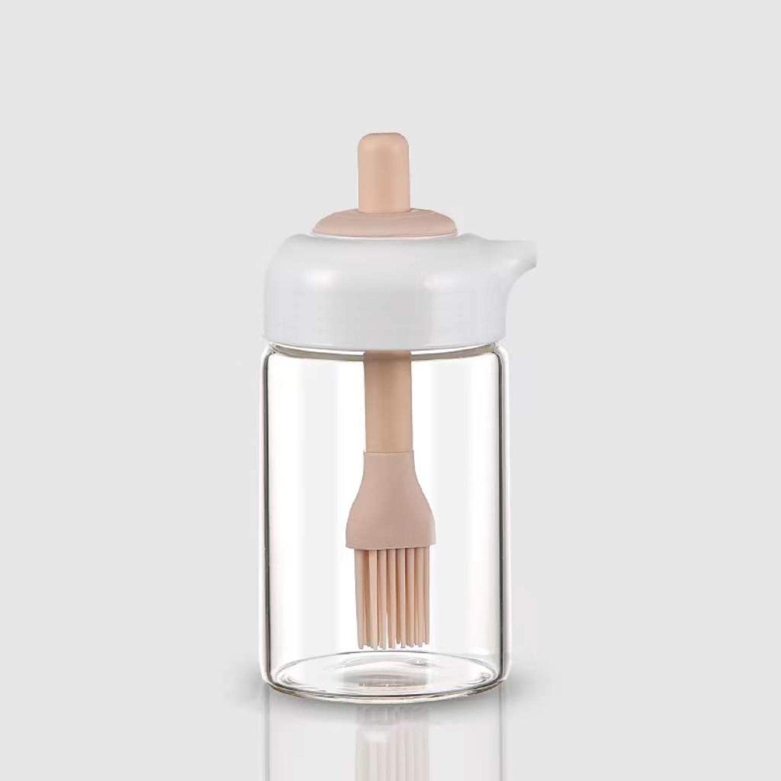 Premium Oil and Vinegar Dispenser Set - 2 Pack Glass Bottles with Pour Spouts & Wood Stand - Elegant Pink Kitchen Accessories for Salad Dressing, Cooking Oil & Balsamic Vinegar - Perfect for Home, Restaurant & Gift Giving