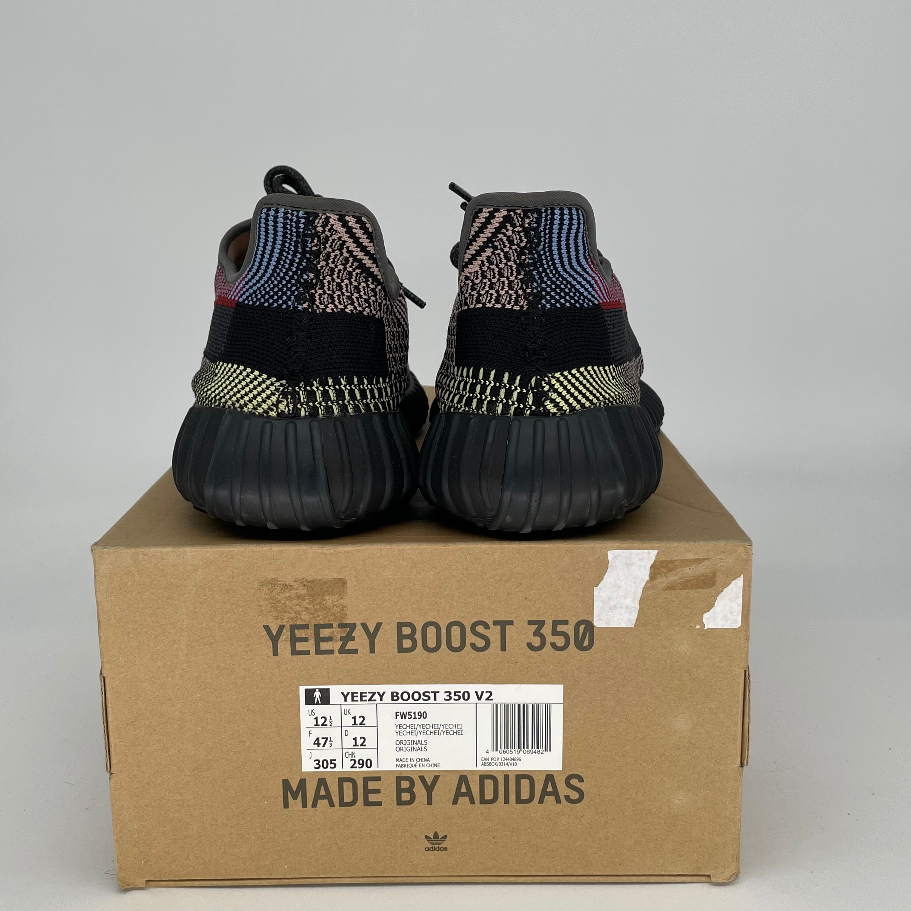 Adidas Yeezy Boost 350 V2 Yecheil Reflective - Men's Size 12.5 Running Shoes (FW5190) | Comfortable Sneakers for Jogging, Gym & Casual Wear