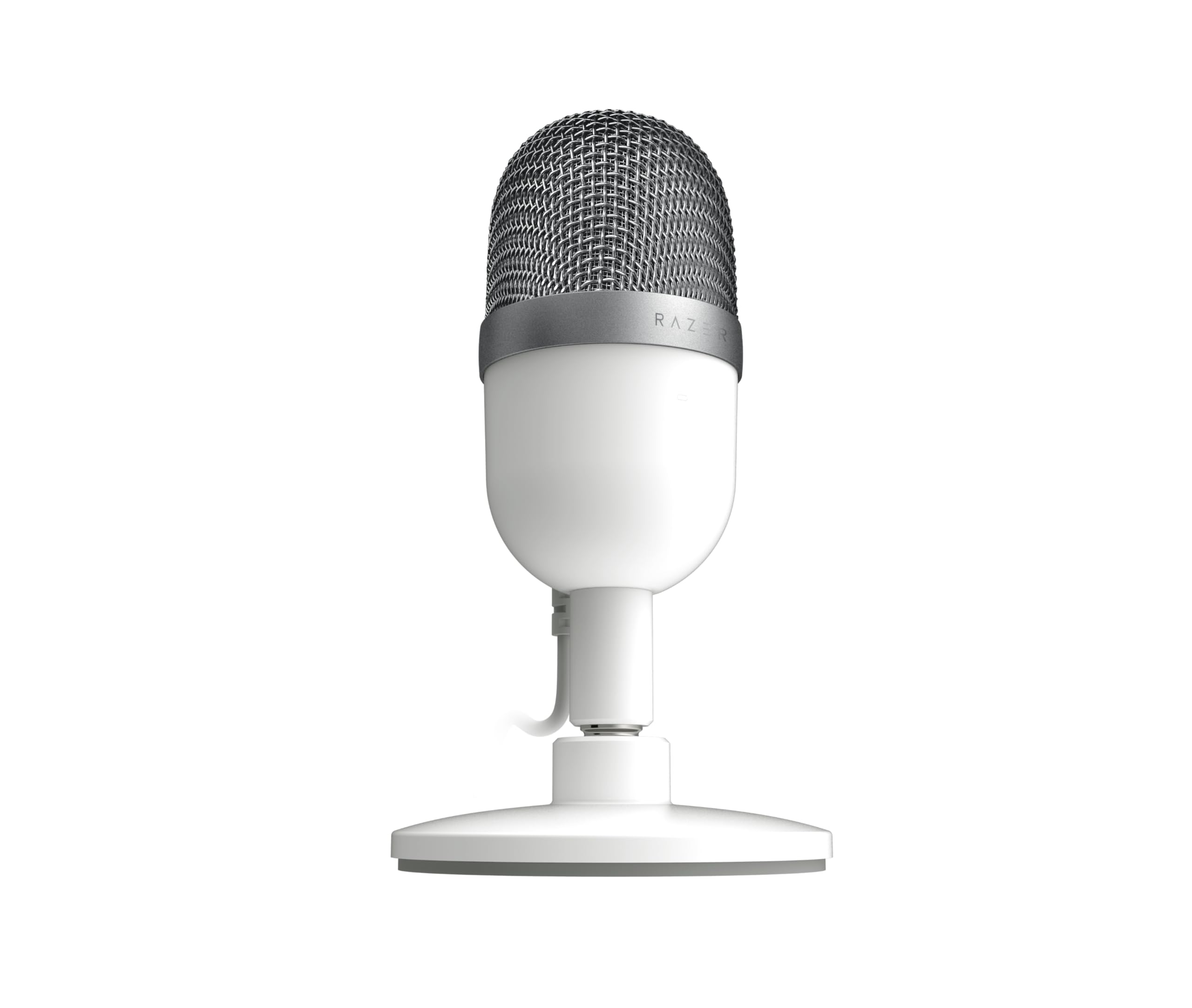 Razer Seiren Mini - Ultra-Compact USB Condenser Streaming Microphone (Supercardioid Pickup Pattern, Adjustable Tilt Stand, Built-in Shock Mount) - White - Perfect for Podcasting, Gaming & Live Streaming