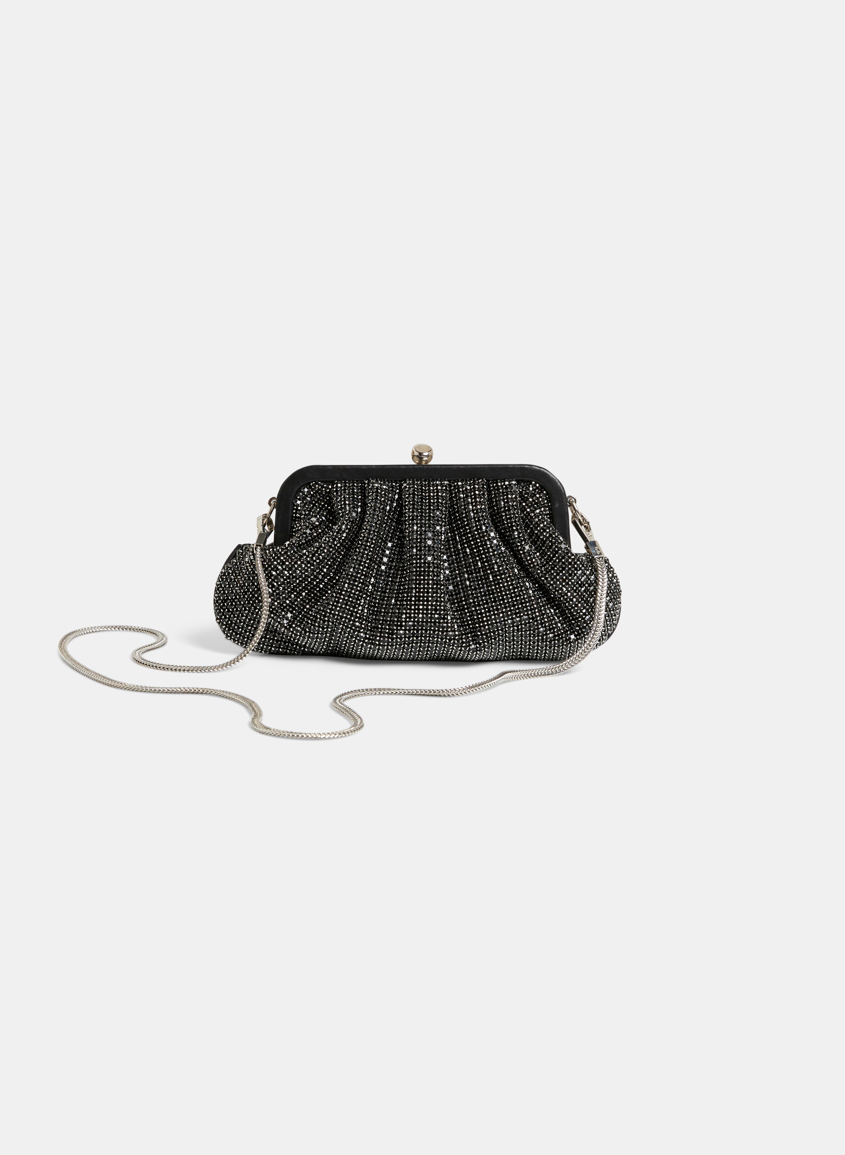 Elegant Crystal Embellished Evening Clutch Purse for Women - Perfect for Weddings, Parties & Special Occasions