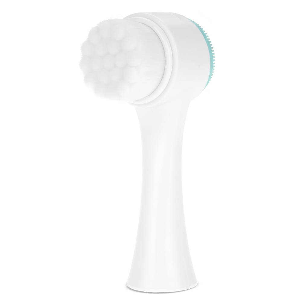 3D Double-Sided Silicone Face & Body Cleaning Brush - Exfoliating Massage Brush for Deep Cleansing, Blackhead & Oil Removal (Blue) | Perfect for Daily Skincare, Makeup Removal & Spa Treatments