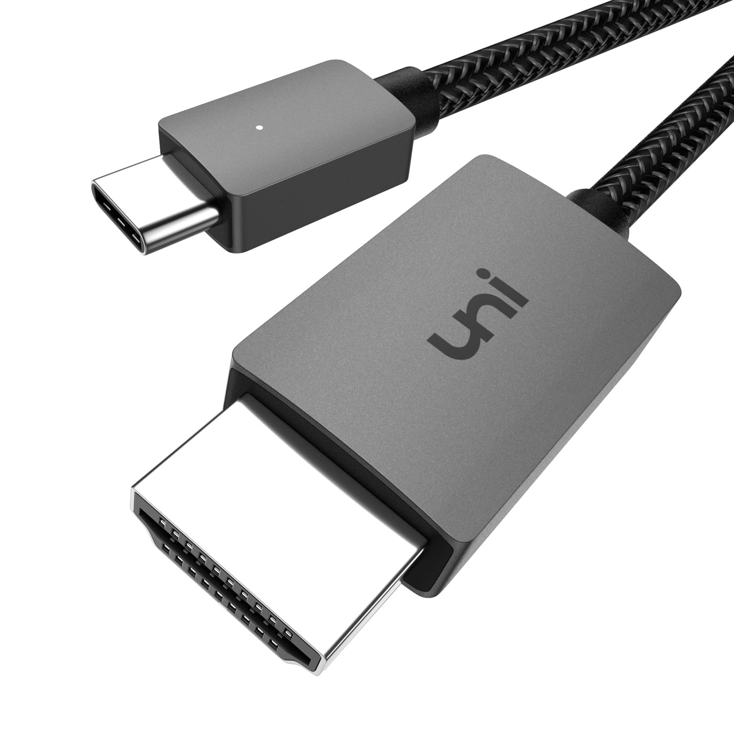 4K USB C to HDMI Cable 3FT - Durable Nylon Braided Thunderbolt 3/4 Compatible for MacBook Pro/Air 2021-2022, iPad Pro/Air 5, Galaxy S22/Note 20 - No Flicker for Home Office & Conference Room Presentations