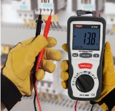 DT-5302 Digital Ground Resistance Tester - Low Resistance Meter, Insulation Tester for Electrical Safety Testing - Perfect for Industrial Maintenance, Home Wiring & DIY Projects