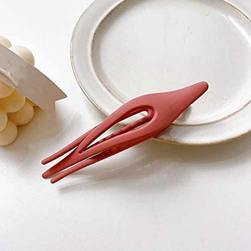 Licogel 6PCS Matte Duckbill Barrettes - Large Non-Slip Hair Clips for Women & Girls, Unique Simple Hair Accessories for School, Work, Party & Daily Styling
