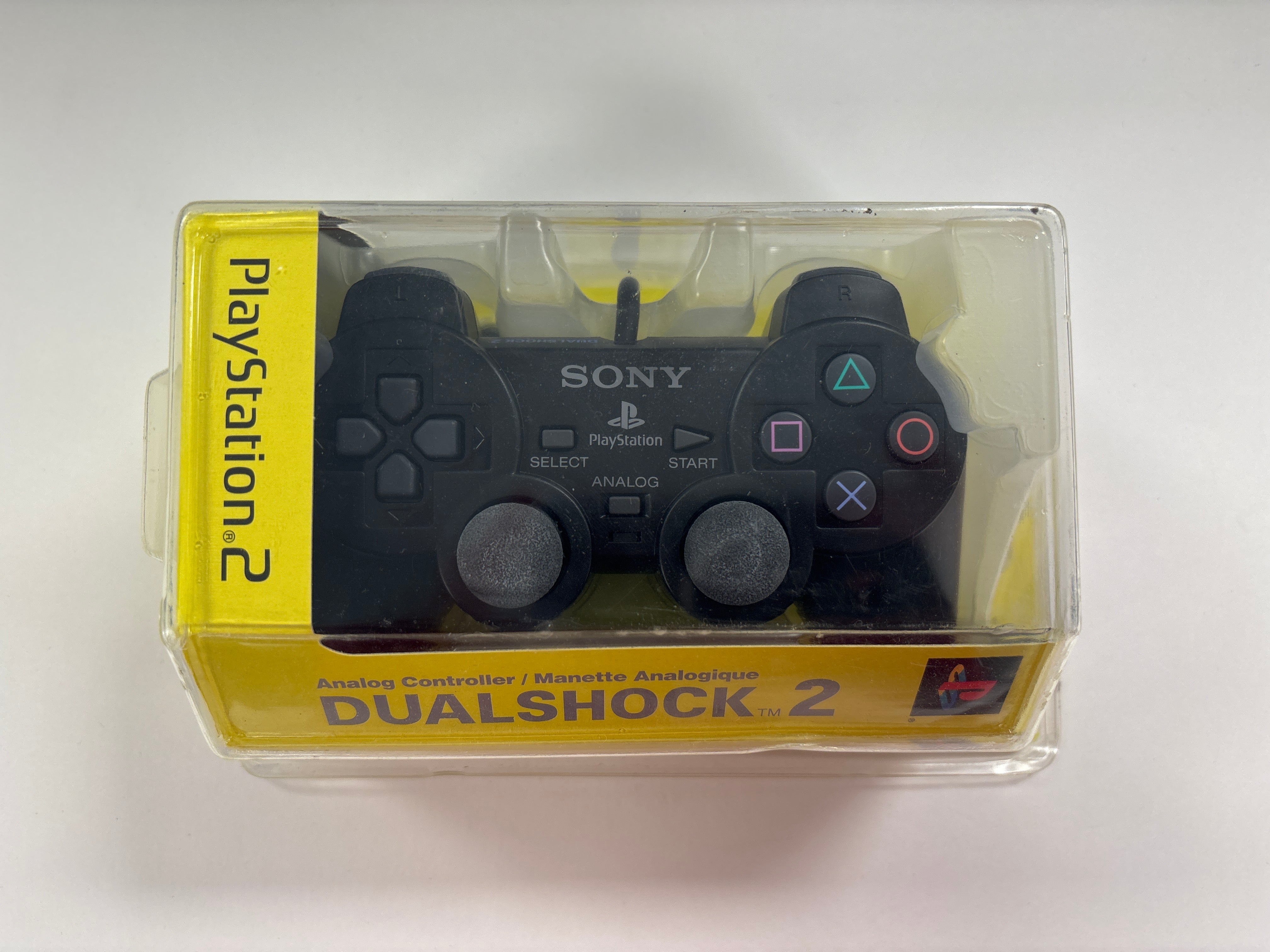 Original PlayStation 2 PS2 DualShock 2 Controller - Black (Brand New Factory Sealed) | Compatible with PS2 Games & Perfect for Retro Gaming Enthusiasts