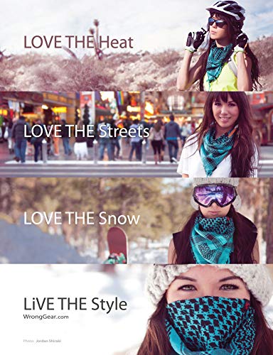 Warrior Mask Shemagh - Tactical Scarf for Airsoft, Biking, Snow Sports & Hiking - Made in USA - Perfect for Outdoor Adventures & Festival Protection