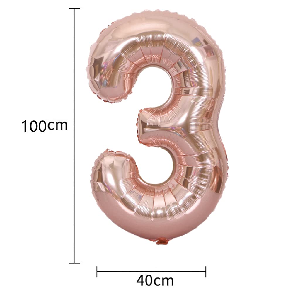 37th Birthday Party Decorations Set - Happy Birthday Banner, Helium Balloons (Number 37, Rose Gold Latex & Foil Balloons) for Women & Men - Perfect for 37 Years Old Celebration, Anniversary or Milestone Party Decor