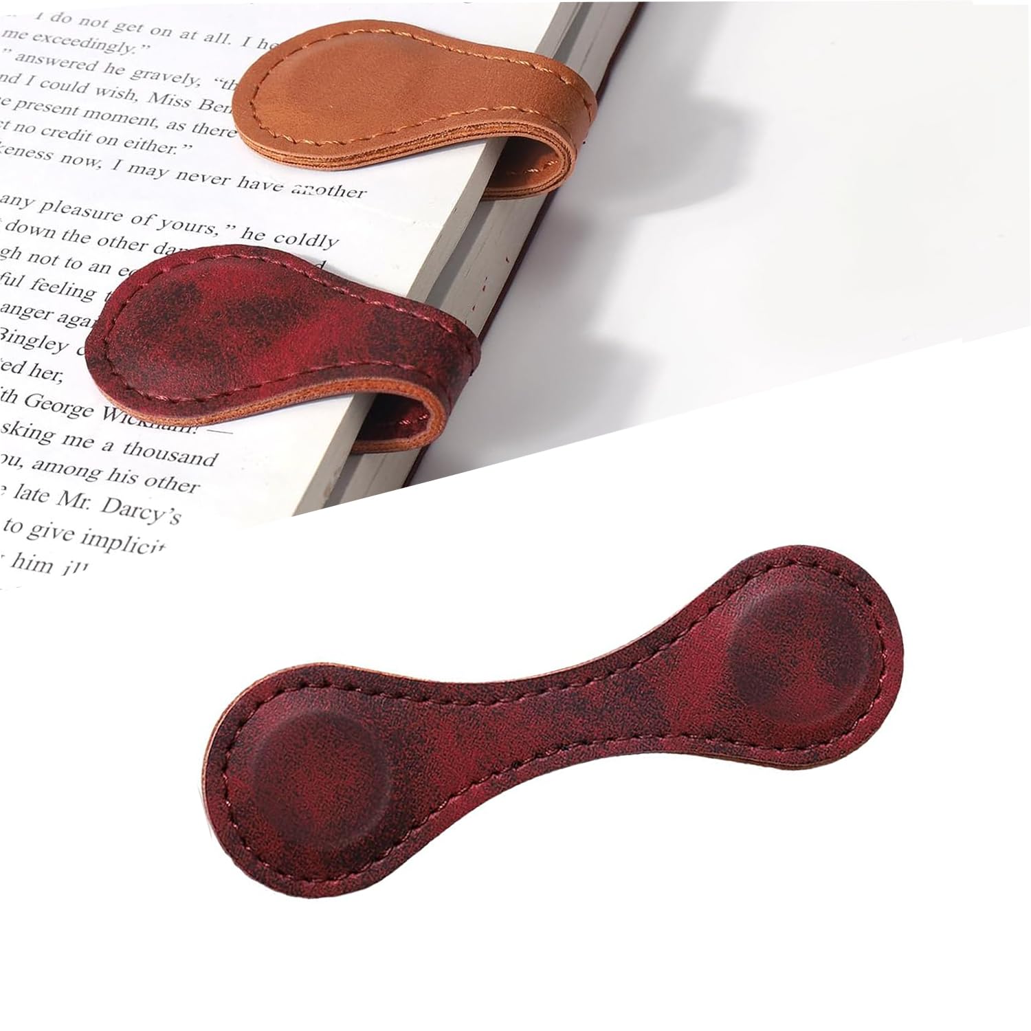 Magnetic Bookmarks for Books - Premium Leather Magnetic Bookmarks for Women & Men - Unique Reading Gifts for Book Lovers, Friends, Family & Kids - Perfect for Home, Office, School & Travel Use
