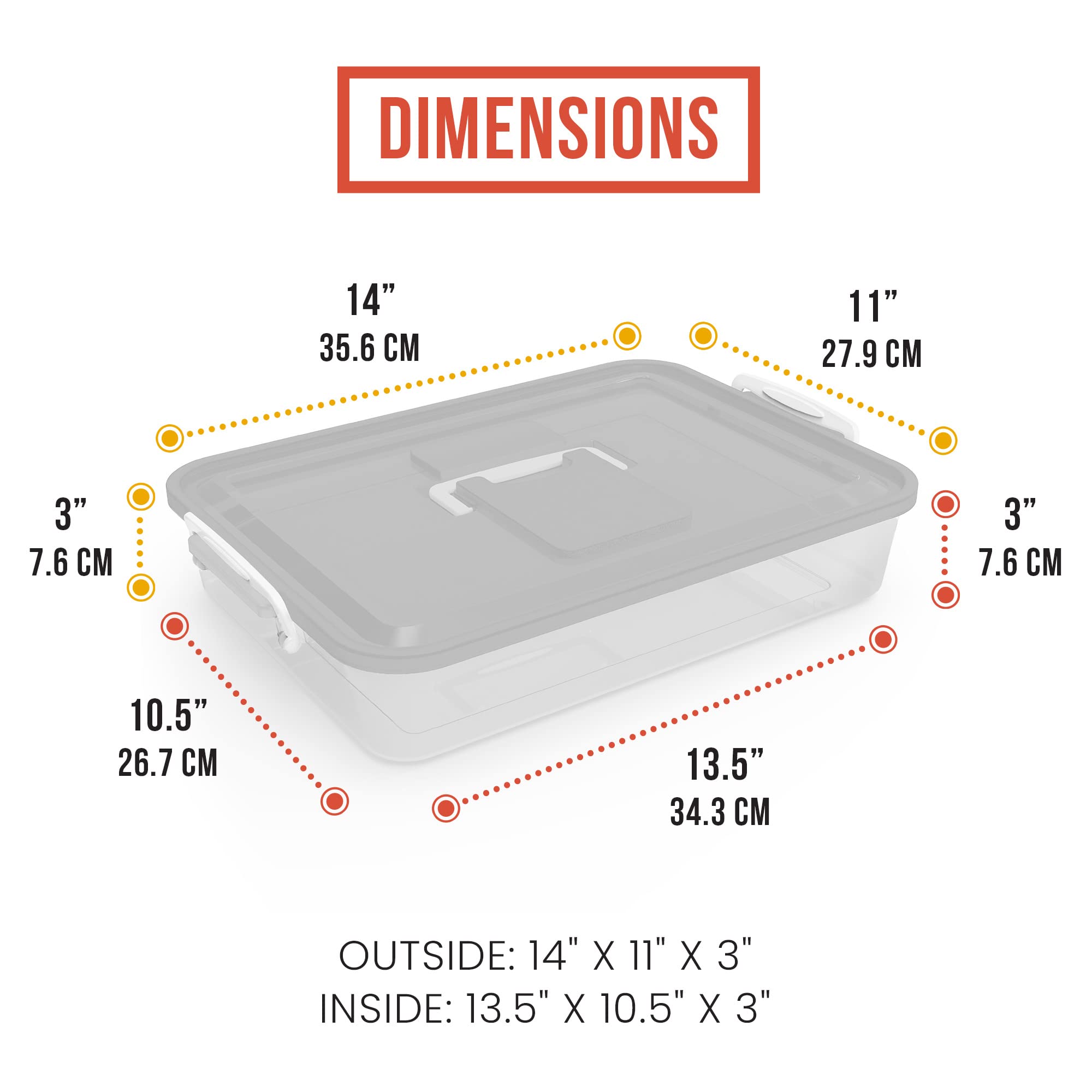 Professional Pizza Dough Proofing Box - 14 x 11 Inch Dough Rising Container for 4-6 Balls, Home Pizza Making Kit with Carry Handle (Grey) | Perfect for Homemade Pizza, Bread & Pastry Dough Preparation in Kitchen, Bakery & Restaurants
