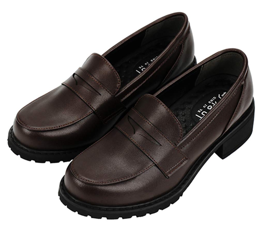 Women's Slip-On Oxford Shoes - Japanese Anime JK Uniform Dress Shoes for Cosplay & School Uniform Outfits | Perfect for Cosplay Events, Themed Parties & Daily Wear