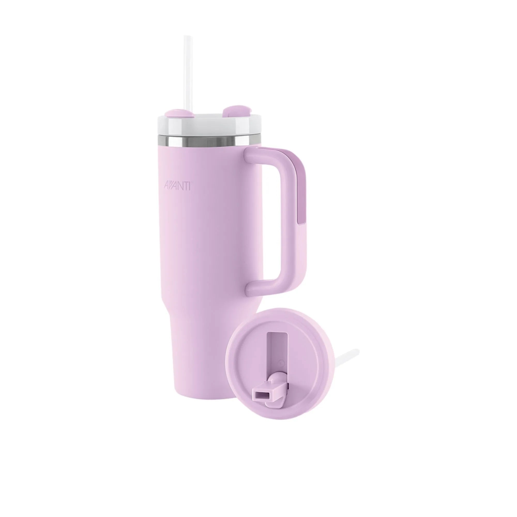 Avanti Hydroquench Water Bottle with 2 Lids - 1L Capacity, Leak-Proof & BPA-Free - Perfect for Gym, Hiking & Everyday Hydration (Lilac Color)