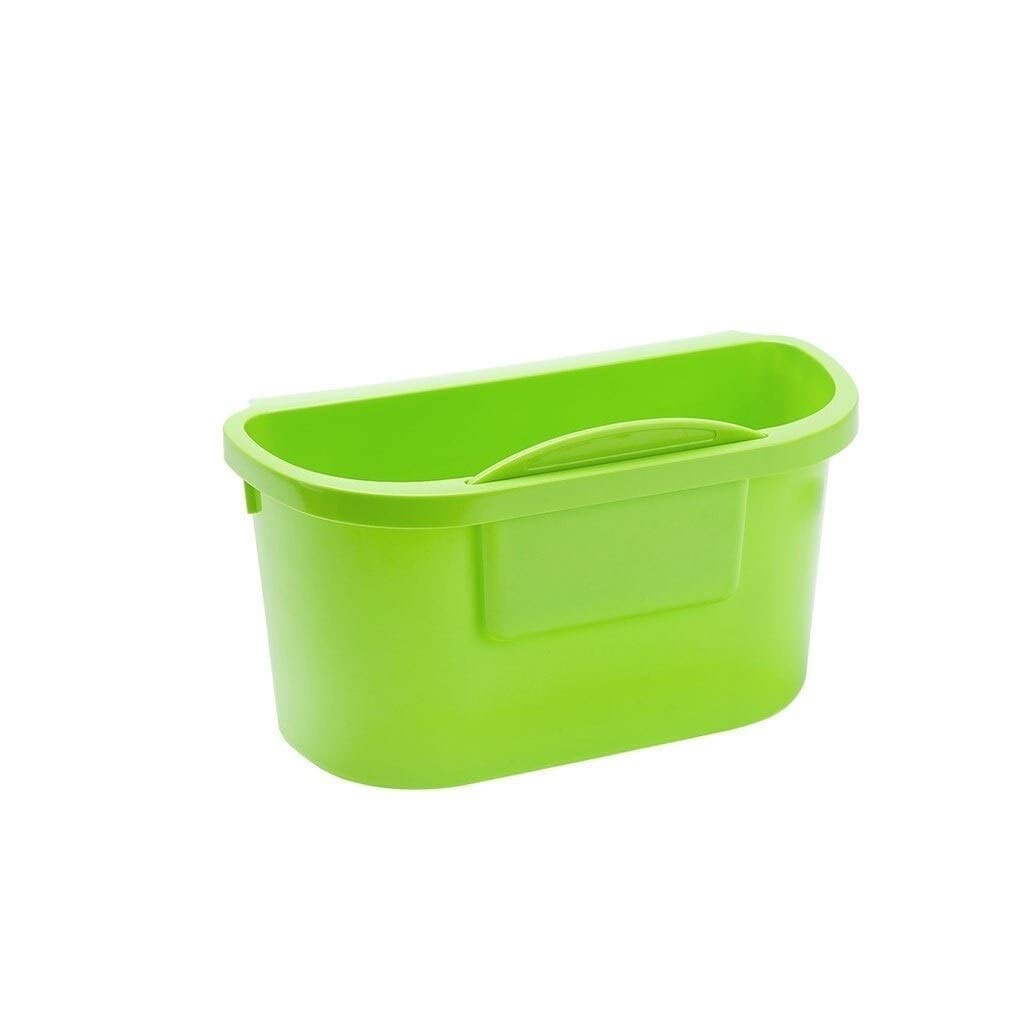 Eco-Friendly Hanging Trash Can - 1.0 Gallon Small Wall-Mounted Recycling Bin with Hidden Storage, Space-Saving Cabinet Door Mounted Waste Basket (Green) - Perfect for Kitchen, Bathroom, Office & Small Spaces