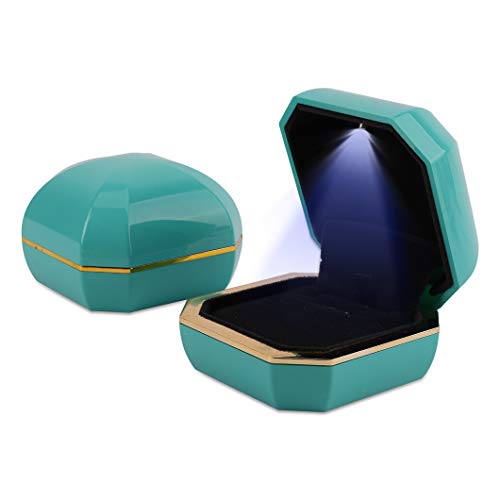 Blue octagonal pendant box