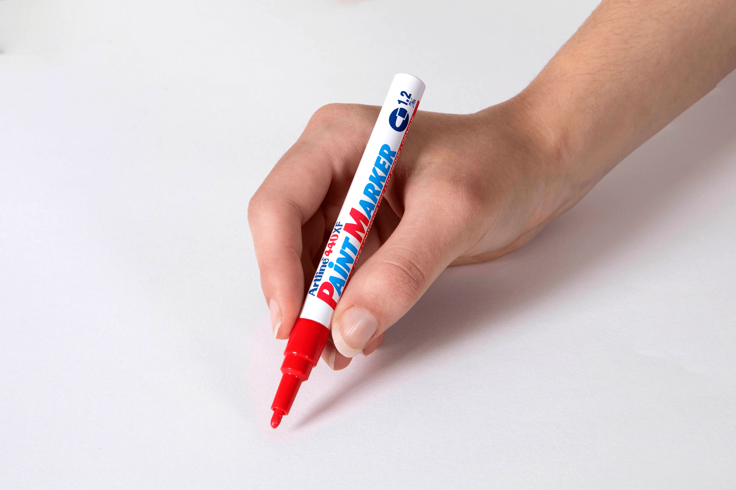 Artline 440 Red Paint Marker - 1.2mm Bullet Tip, Pack of 12 - Perfect for DIY Projects, Sign Making & Crafting