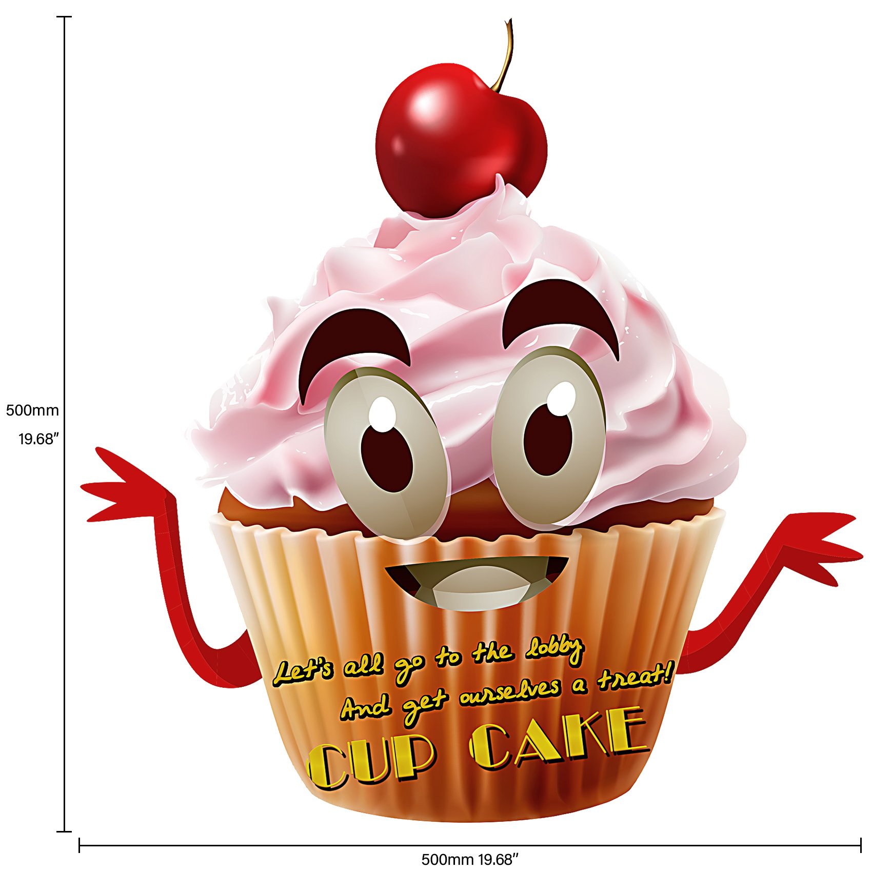 Musykrafties Large Prepasted Cupcake Movie Night Wall Decal - 18