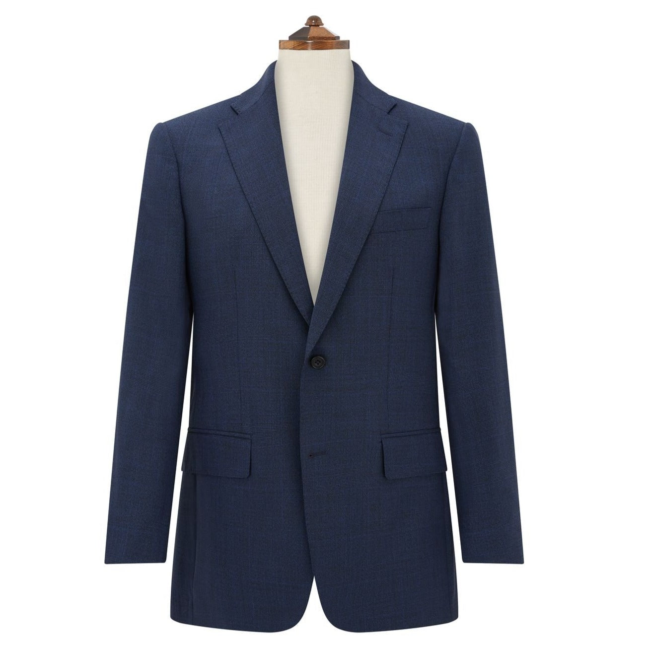 Kilburn Navy Prince of Wales Suit for Men | Premium Wool Business Suit | Formal Office Wear & Wedding Attire