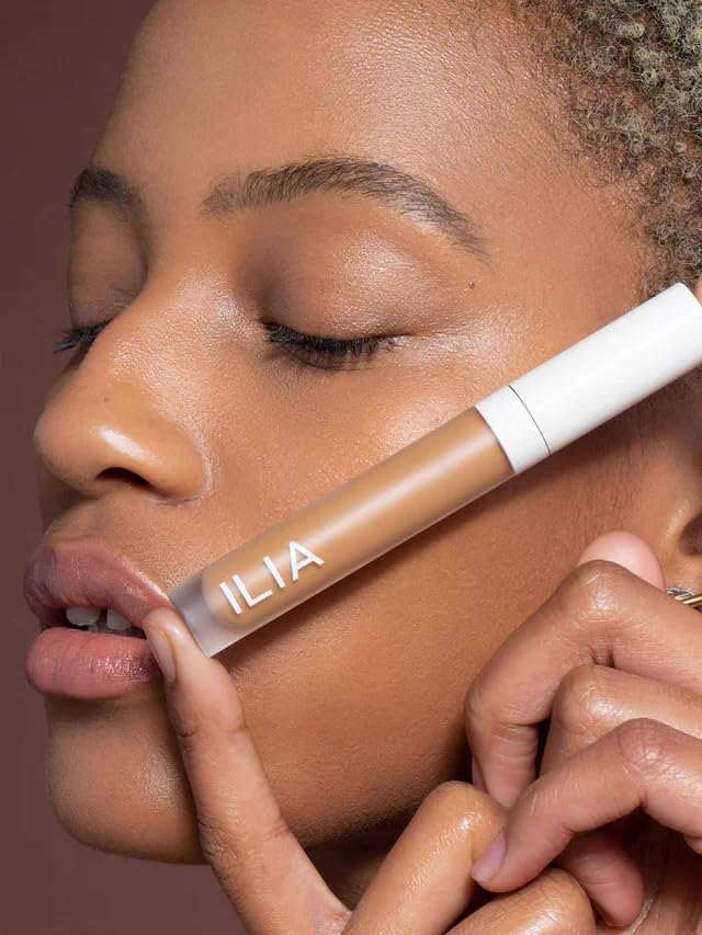 ILIA True Skin Serum Concealer - Non-Comedogenic, Vegan & Cruelty-Free | Dark Circle & Blemish Corrector for Sensitive Skin (Mesquite SC6, 0.16 oz) - Perfect for Daily Makeup & Professional Use