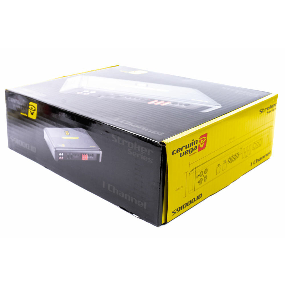 Cerwin Vega S91000 1D Stroker Series 1000W RMS Class D Monoblock Car Amplifier - Powerful Bass Boost for Car Audio Systems | Perfect for Subwoofers & Car Stereo Upgrades