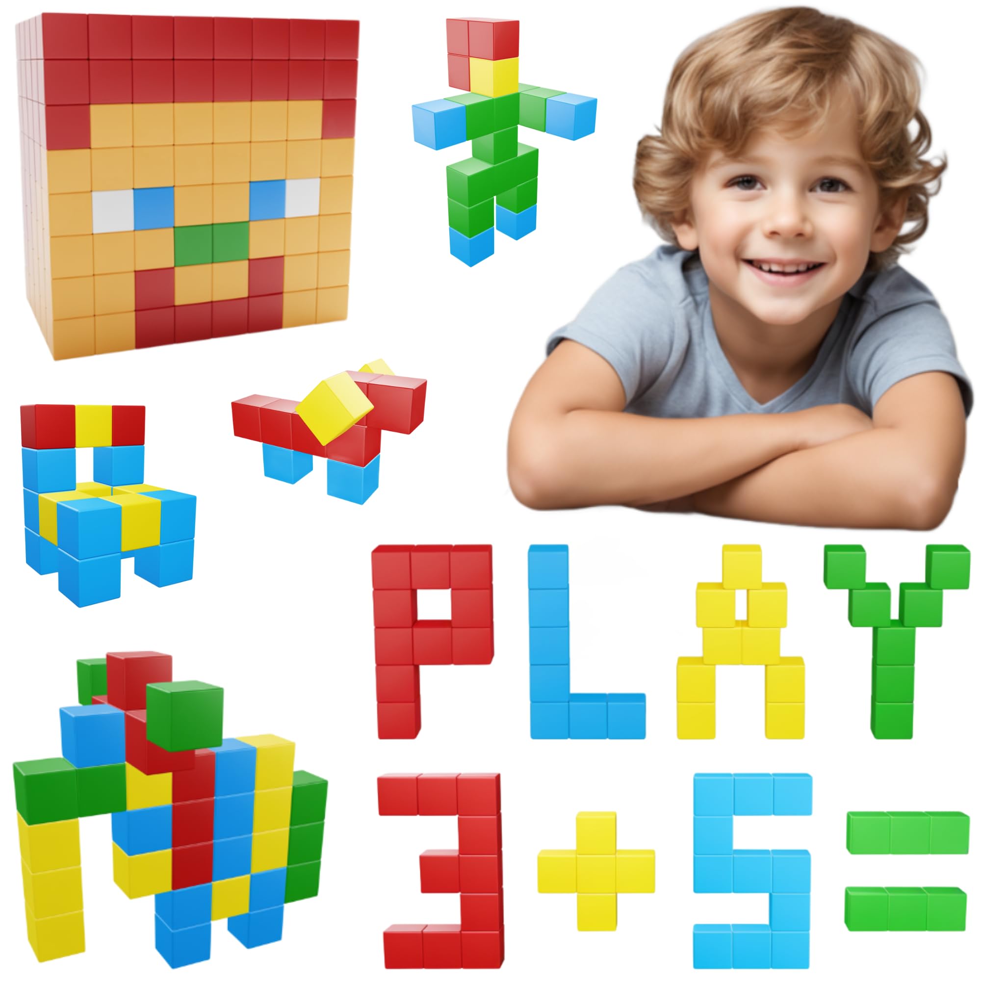 **Best Magnetic Building Blocks for Kids - 40-Piece Educational STEM Toys, Award-Winning Sensory & Autism-Friendly Magnetic Cubes - Perfect for Creative Play, Learning & Therapy**