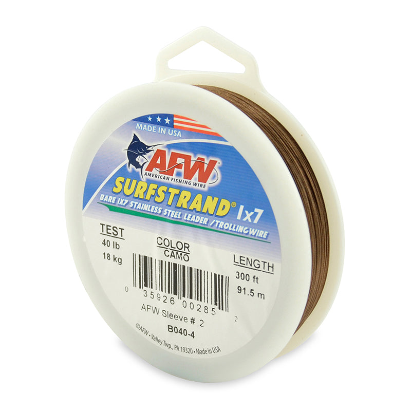 AFW Surfstrand 1x7 Stainless Steel Leader Wire 300ft - Premium Saltwater Fishing Leader for Surf, Pier & Offshore Angling