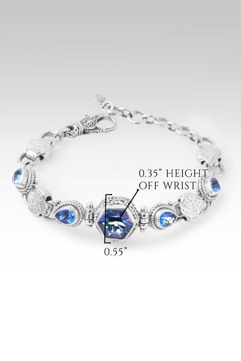 Overflowing Grace Bracelet™ – Mystic Quartz & Royal Bali Blue™ Mystic Topaz for Good Luck & Positive Energy | Perfect for Meditation, Yoga & Spiritual Healing