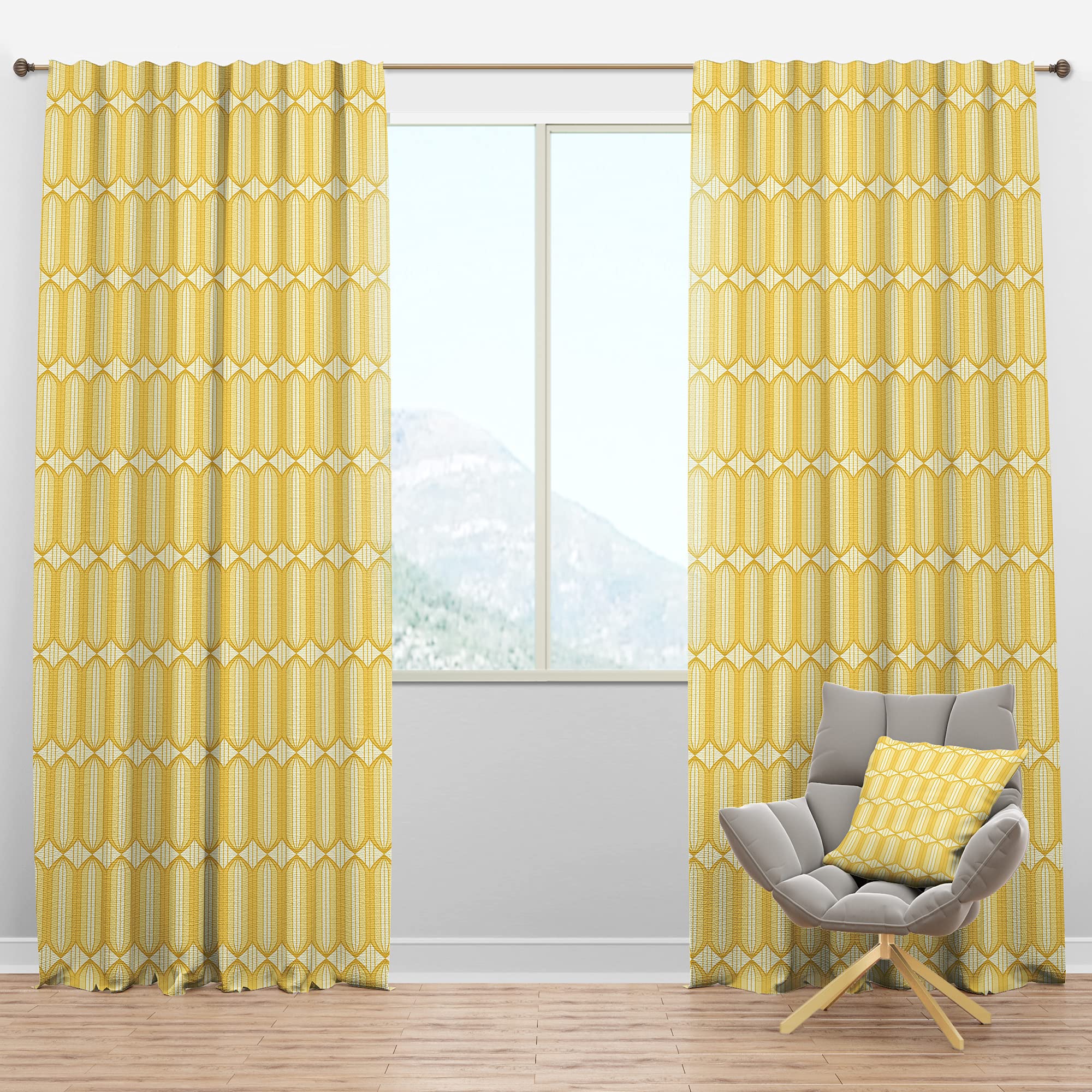 DesignQ Blackout Curtains - Thermal Insulated Retro Ornamental Design III for Bedroom & Living Room - Single Panel 52x108 Inches - Perfect for Light Blocking, Privacy & Energy Efficiency