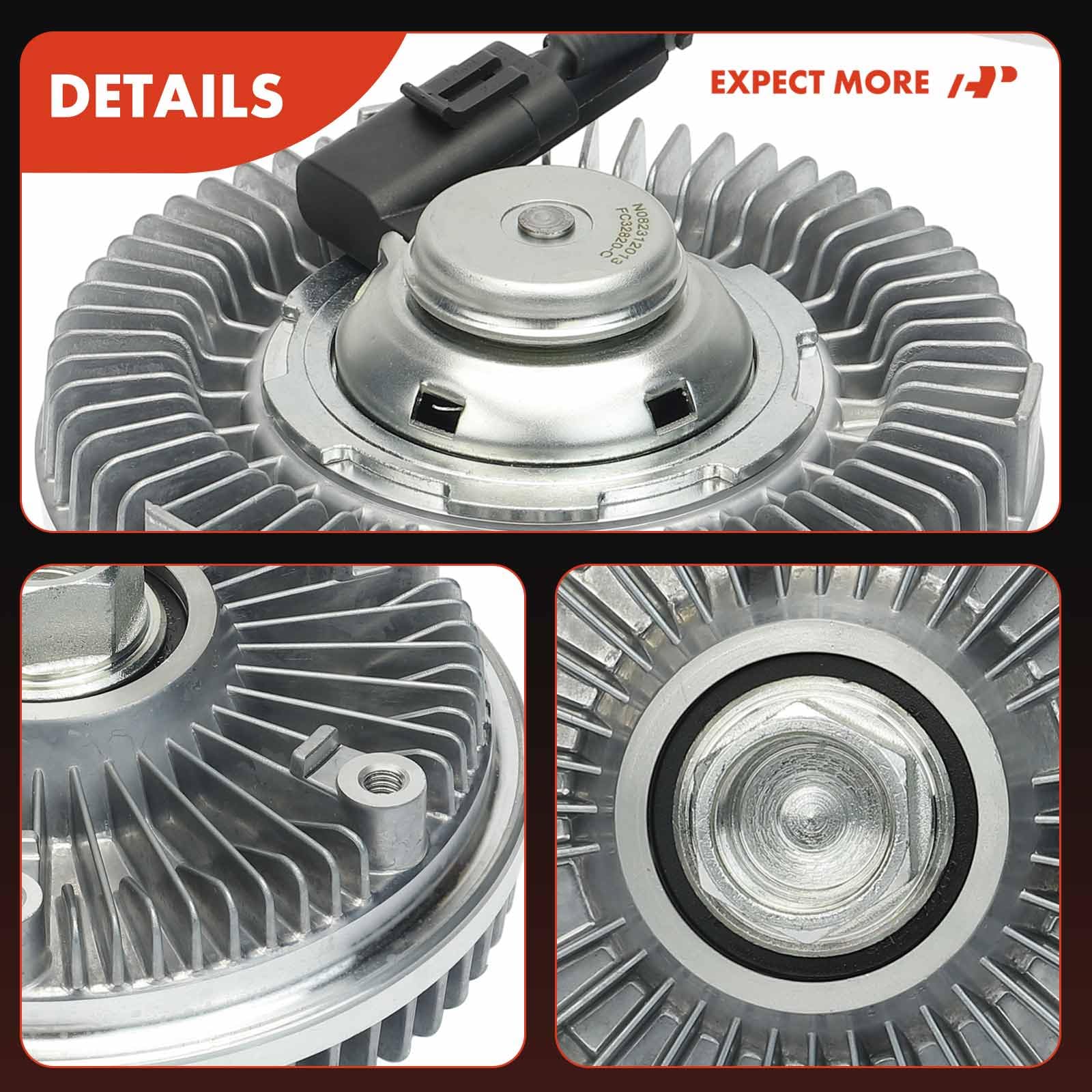 Premium Electronic Radiator Cooling Fan Clutch for Dodge Ram 2500/3500 (2004-2009) & Ram 4500/5500 (2008-2010) - Compatible with 5.9L & 6.7L Turbo Diesel Engines - Replaces OEM# 55056990AA/AB - Ideal for Off-Roading & Heavy-Duty Towing