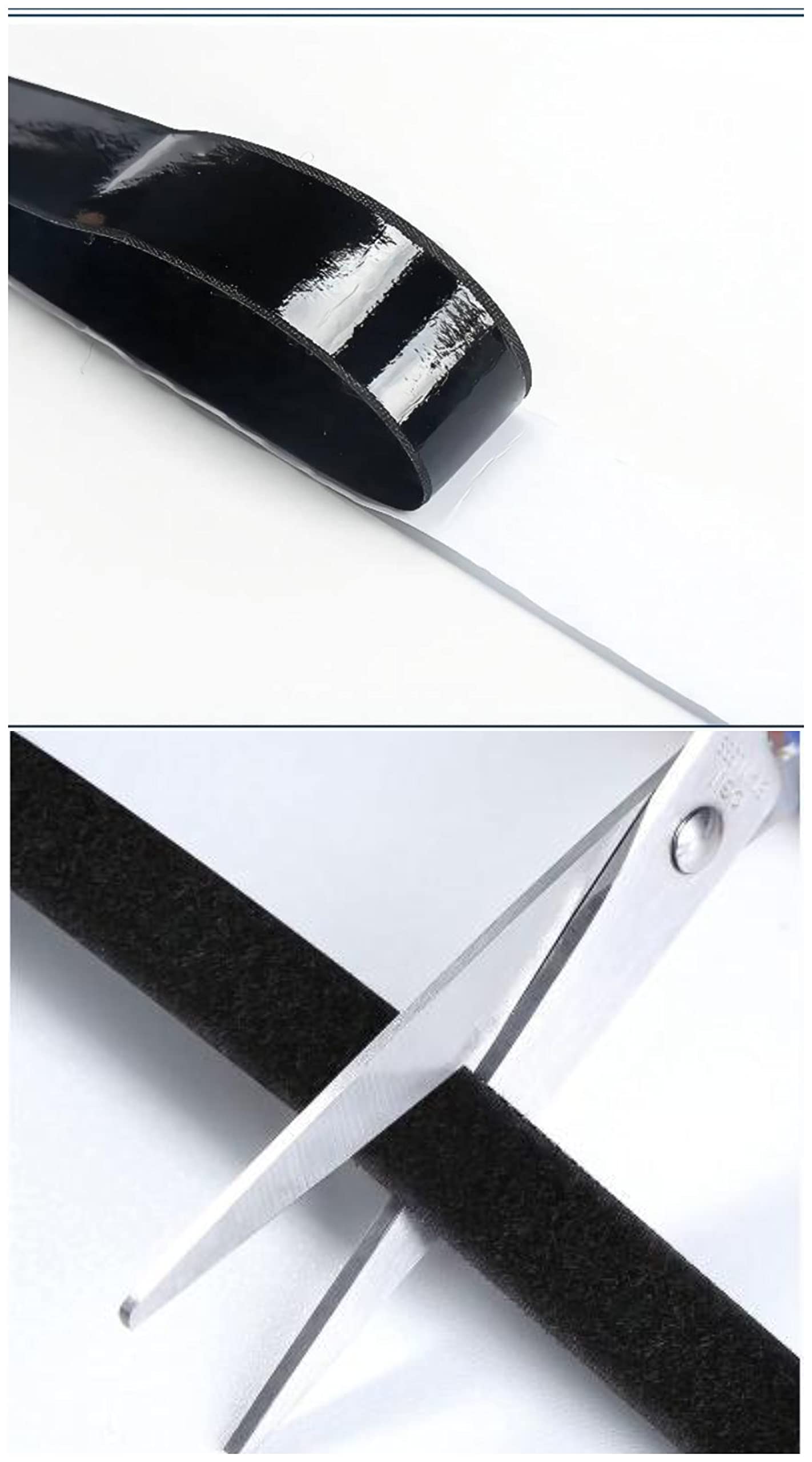 BSELEYY 41 Feet x 1 Inch Heavy Duty Hook and Loop Tape - Self Adhesive Sticky Back Fastener for School, Home, Office - Strong Interlocking Tape for Organizing Cables, Tools, and DIY Projects (Black)