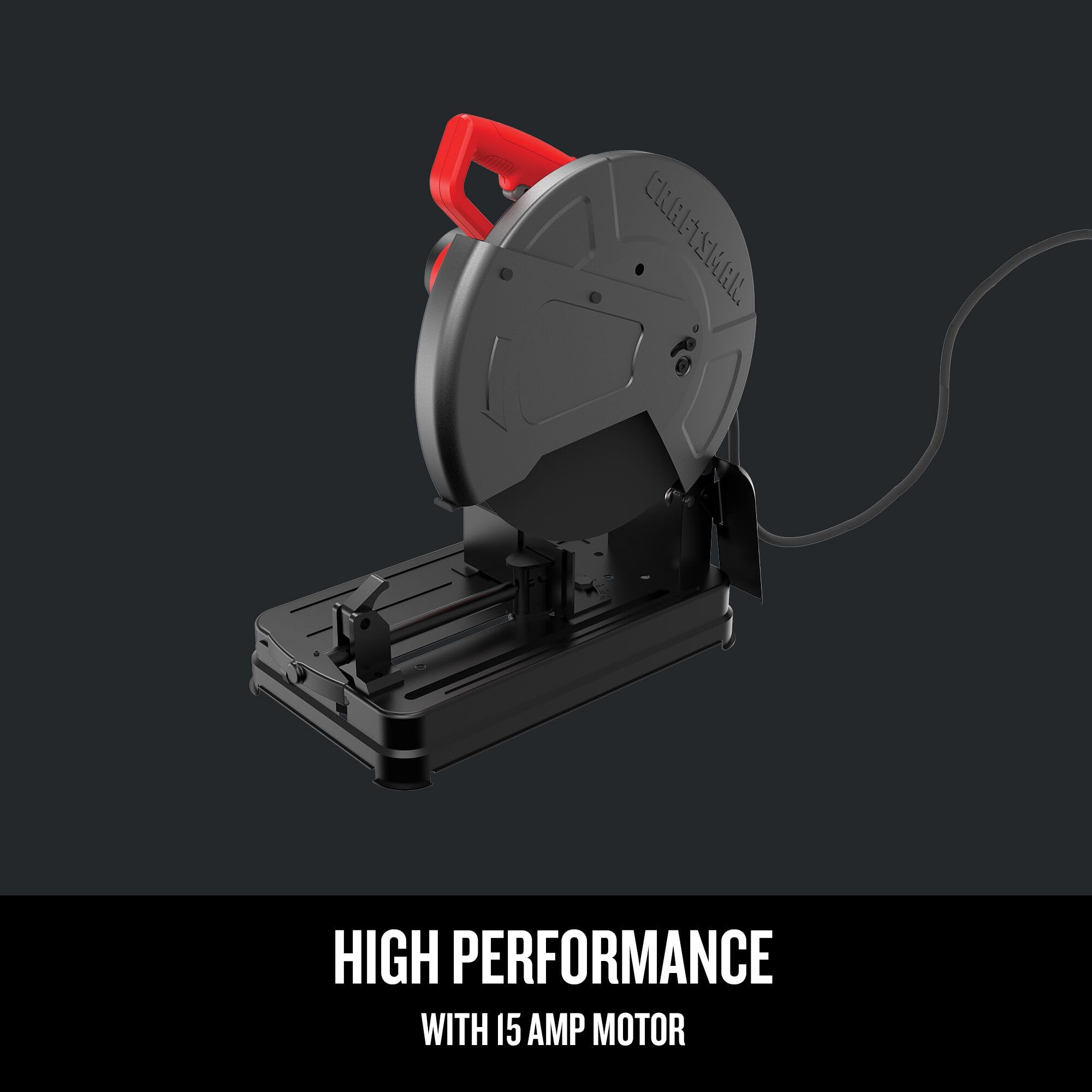CRAFTSMAN 14-Inch 15-Amp Corded Chop Saw (CMEM2500) - Heavy-Duty Metal & Wood Cutting for DIY Projects & Construction Work