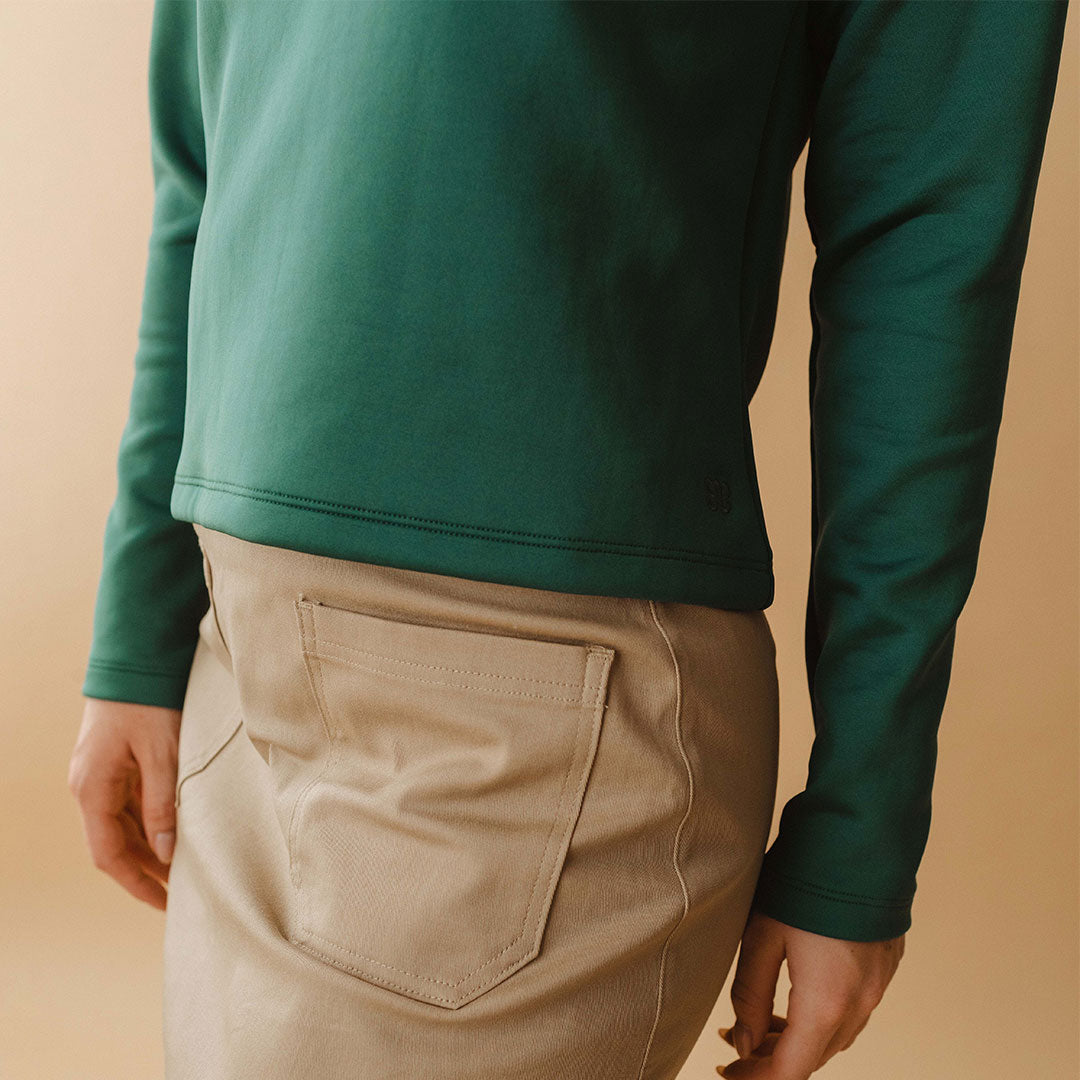 Brighton Women's Emerald Green Pullover Sweater - Cozy Knit Casual Wear for Fall & Winter | Perfect for Office, Travel & Outdoor Activities