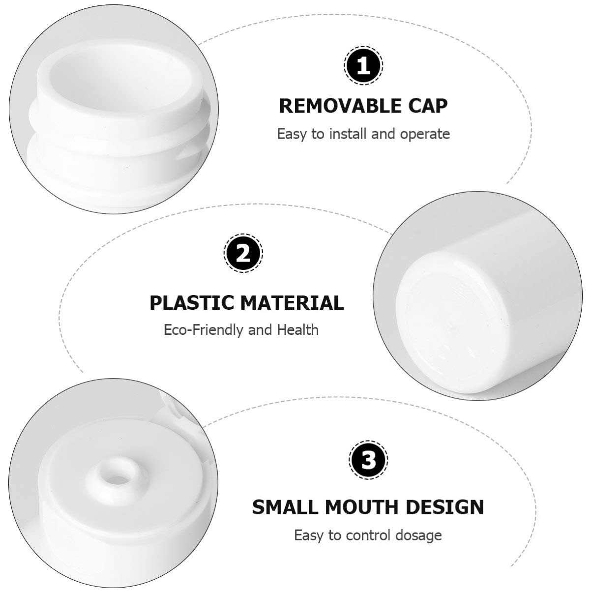 Beaupretty 5-Pack Plastic Squeeze Bottles - 200ml Travel-Sized Refillable Cosmetic Containers for Shampoo, Lotion & Toiletries | Leak-Proof Portable Bottles for Gym, Vacation & Daily Use