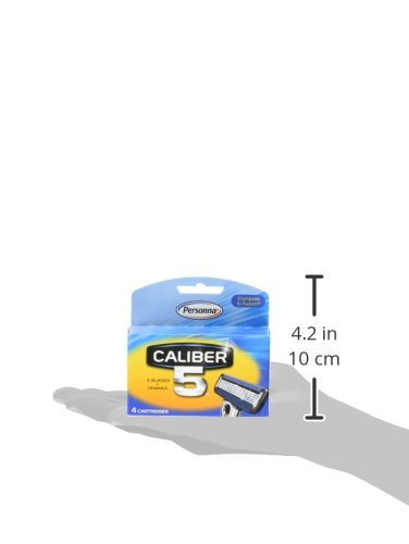Premium 5-Blade Replacement Refill Cartridges for Men's Razors - 4 Pack | Smooth Shaving for Sensitive Skin | Perfect for Travel & Daily Grooming