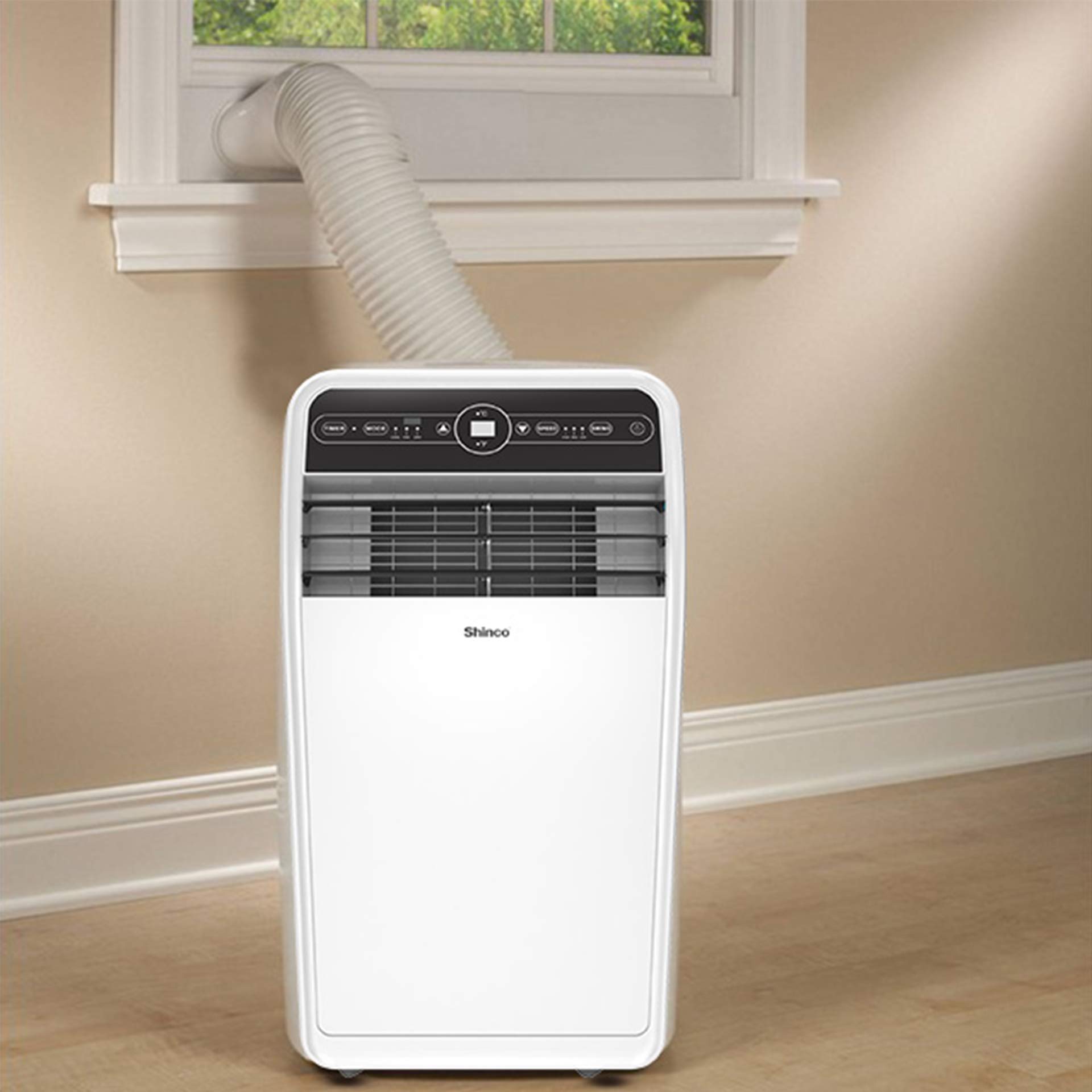 Shinco 12,000 BTU Portable Air Conditioner - 3-in-1 Cooling, Dehumidifier & Fan for Rooms up to 400 sq.ft - Includes Remote Control, 24H Timer & Installation Kit - Perfect for Bedrooms, Offices & Small Apartments
