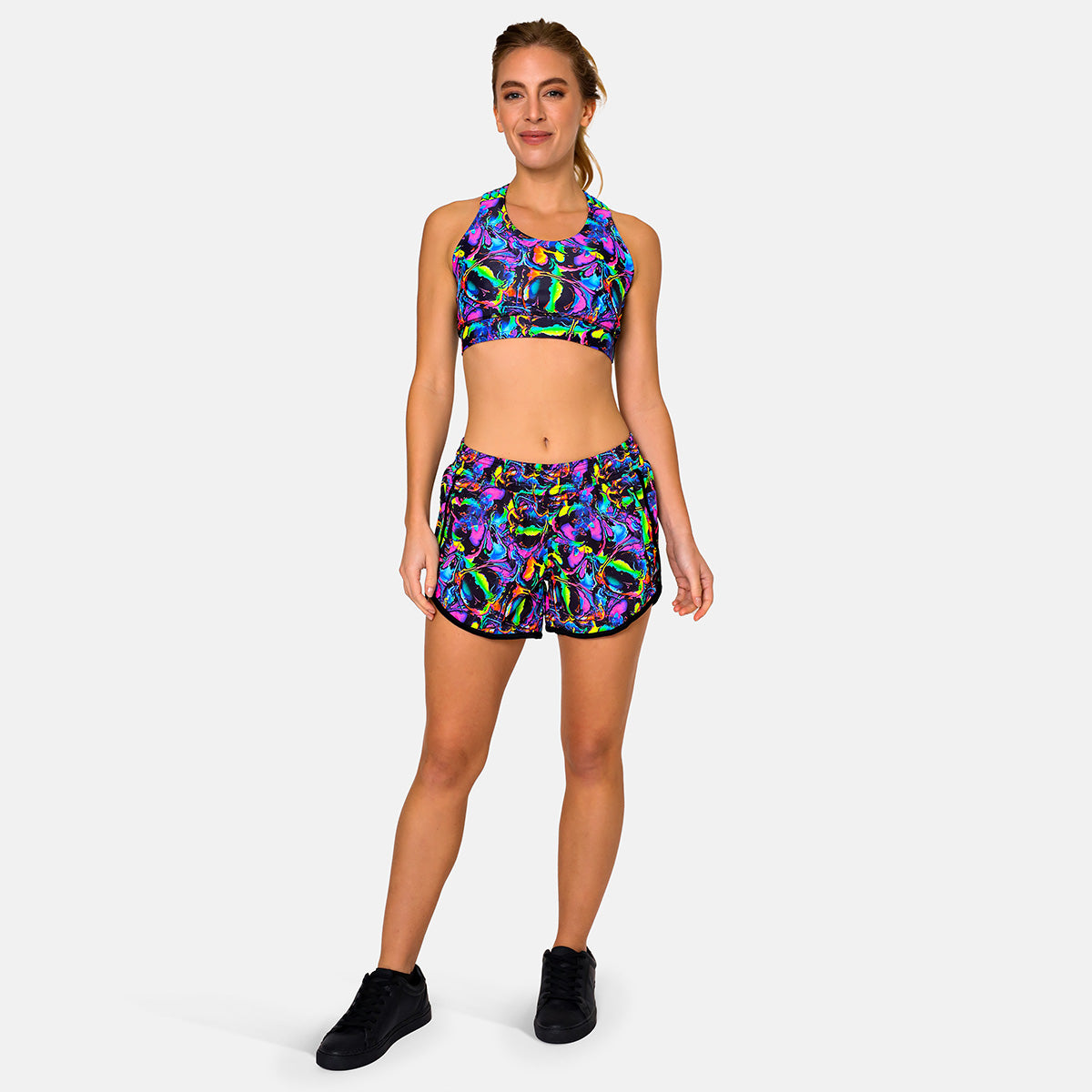 Liquid Glow Loose Fit Workout Shorts for Women - High Waisted Yoga Running Gym Athletic Shorts - Comfortable Breathable Stretchy Activewear for Fitness & Lounge