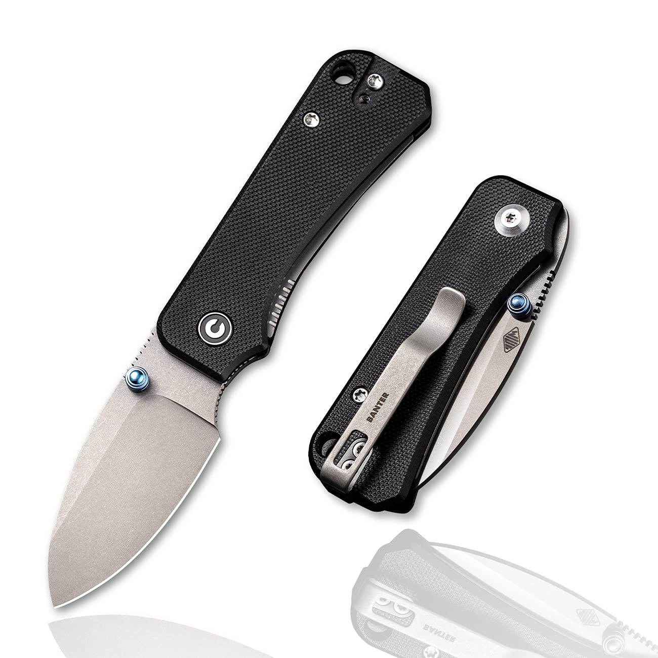 CIVIVI Baby Banter EDC Knife Set with Praxis - Compact Pocket Knives for Everyday Carry, Outdoor Adventures & Camping