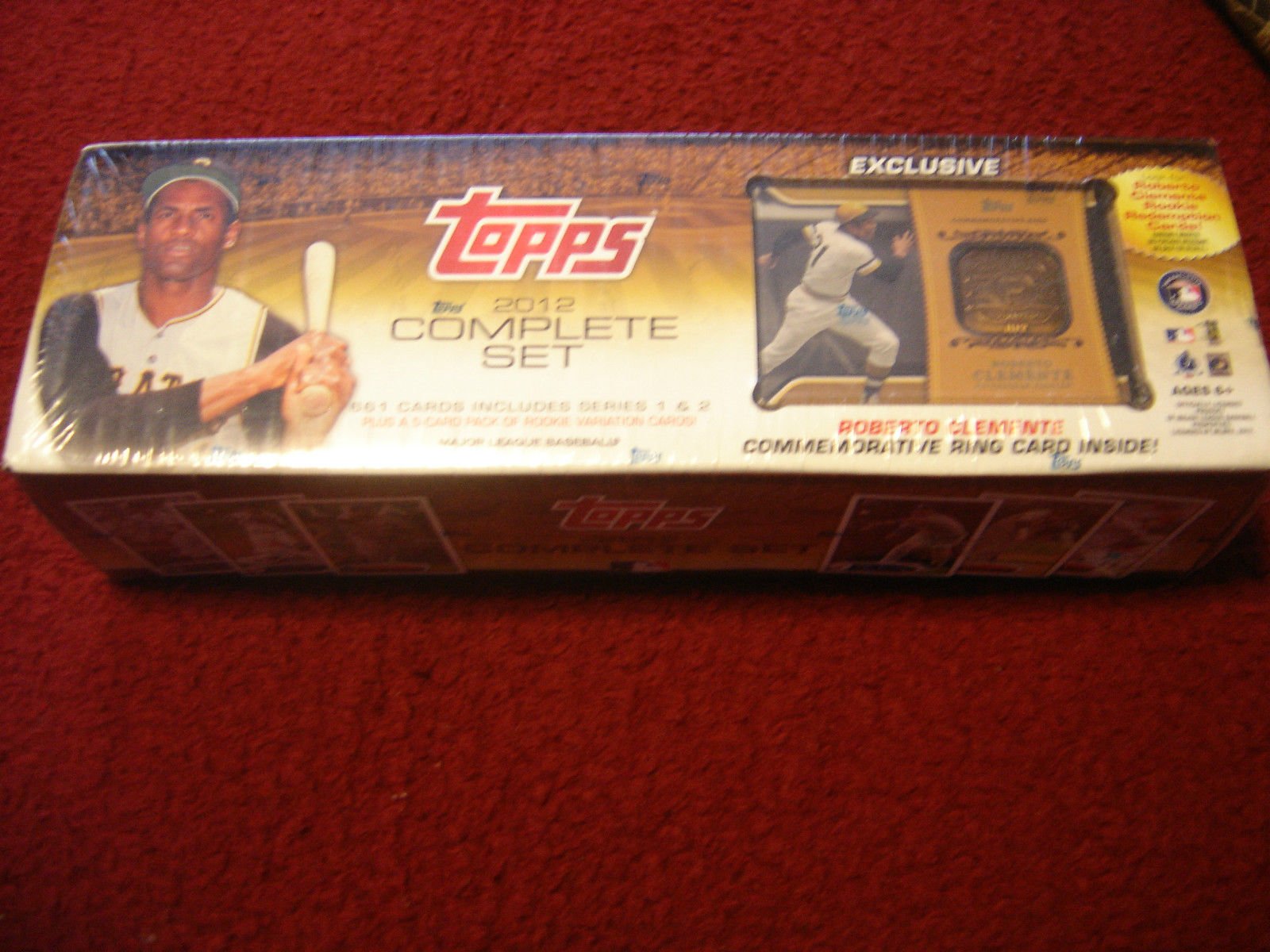 2012 Topps Baseball Complete Set - 661 Factory Sealed Cards + Exclusive Roberto Clemente 3000 Hit Ring Card | MLB Collectors Edition | Perfect for Sports Memorabilia Collections & Fantasy Baseball Fans