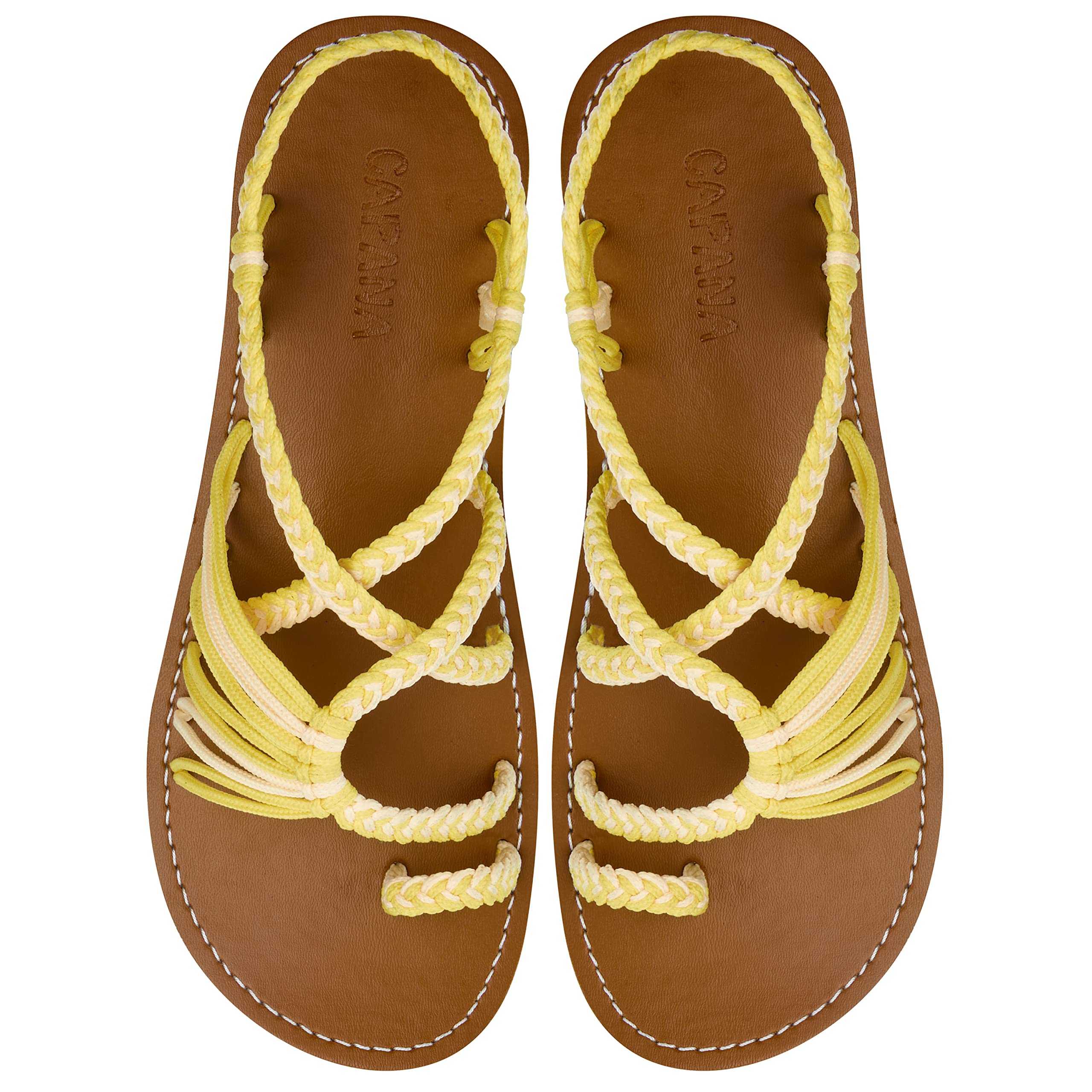 Handwoven Women's Flat Sandals - Boho Braided Rope Sandals for Beach, Walking & Water Activities | Comfortable Strappy Summer Sandals for Women | Perfect for Vacations, Travel & Casual Outings