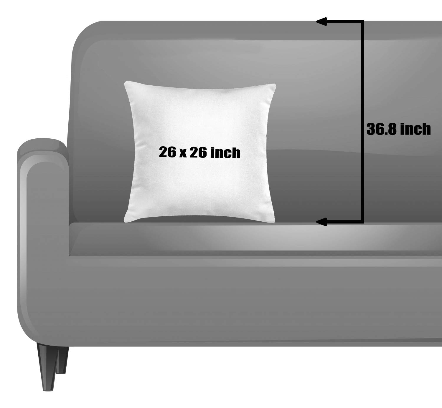Ambesonne Tea Party Pillow Cover, Hand Drawn Cake Design, 26x26 Inch for Living Room Decor