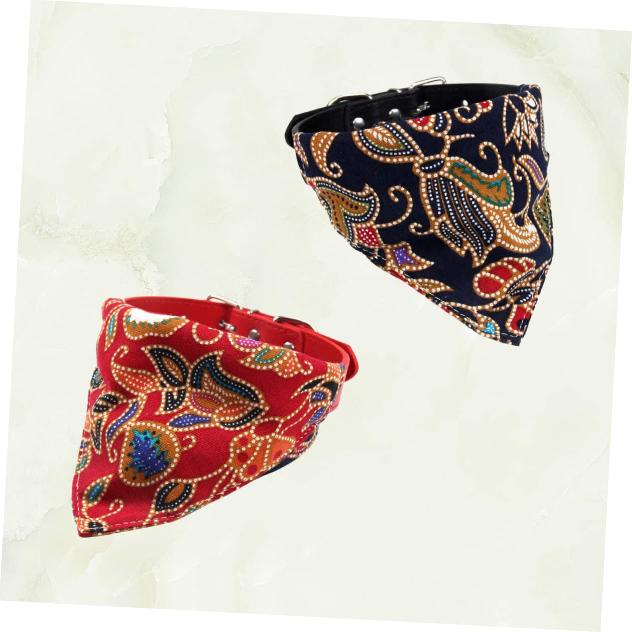 BESPORTBLE 2-Pack Soft Cotton Pet Bibs - Adjustable Dog Bandanas & Cat Bibs for Drooling, Grooming, Mealtime - Puppy Bib Towel for Small Medium Large Dogs & Cats - Pet Supplies for Daily Use, Travel, Photo Shoots