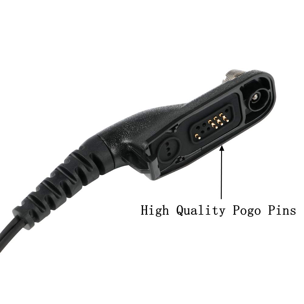 Motorola Walkie Talkie Earpiece with Mic & Acoustic Tube - Compatible with APX4000, APX6000, APX7000, APX8000, XPR6350, XPR6550, XIR8268 (1 Pack) - Ideal for Security, Construction & Outdoor Communication