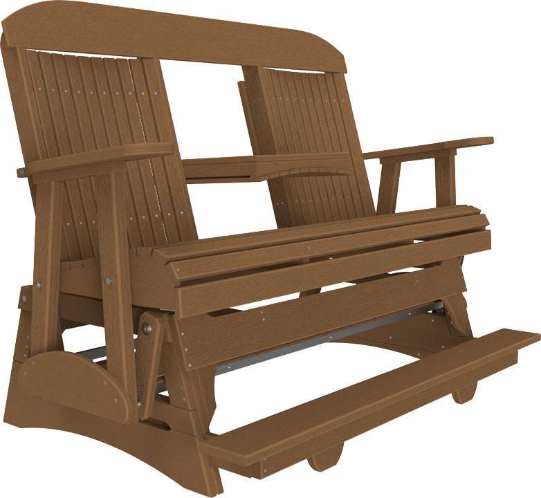 LuxCraft 5-Foot Classic Balcony Glider Chair - Outdoor Patio Swing for Relaxing, Porch Rocking Bench with Smooth Gliding Motion - Perfect for Backyard, Garden, Deck or Sunroom Lounging
