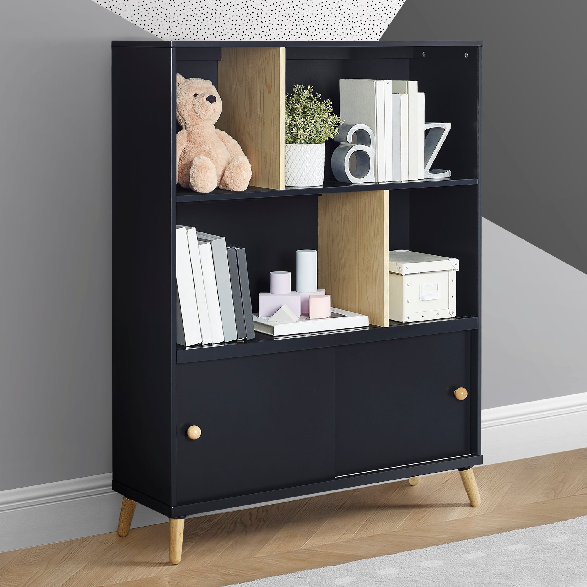 Hudson Bookcase with Greenguard Gold Certification - Modern Bookshelf for Home, Office & Library Storage