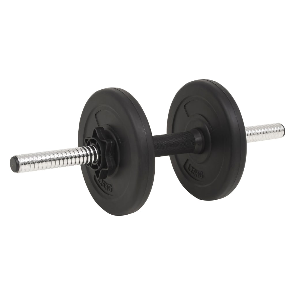 VidaXL 30kg Barbell and Dumbbell Set for Home Gym - Strength Training Equipment for Weightlifting, CrossFit & Fitness Workouts