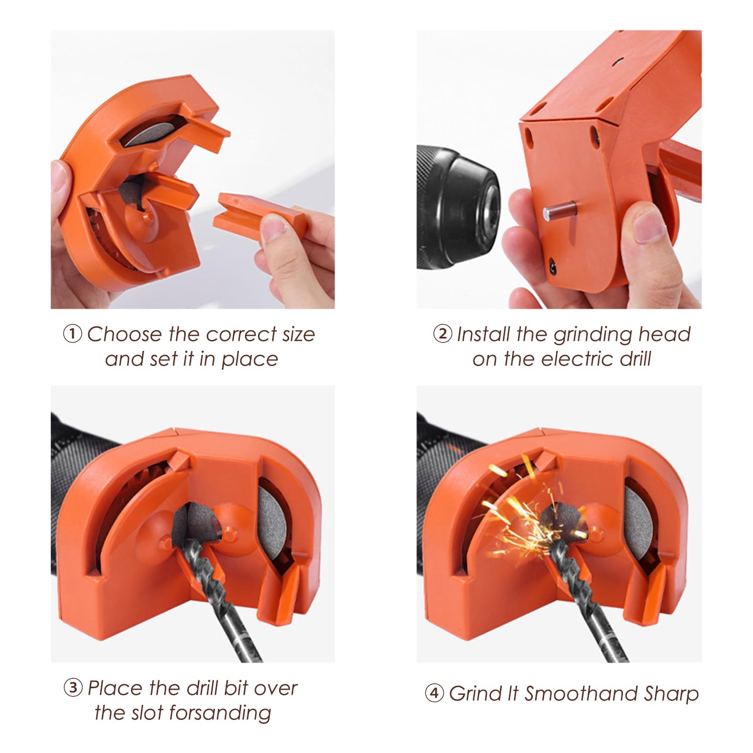 Professional Electric Drill Bit Sharpener - Carbide Drill Bit Grinding & Polishing Tool for All Drill Bits | Repair & Sharpen Drill Bits Efficiently | Perfect for DIY, Woodworking, Metalworking & Construction Projects