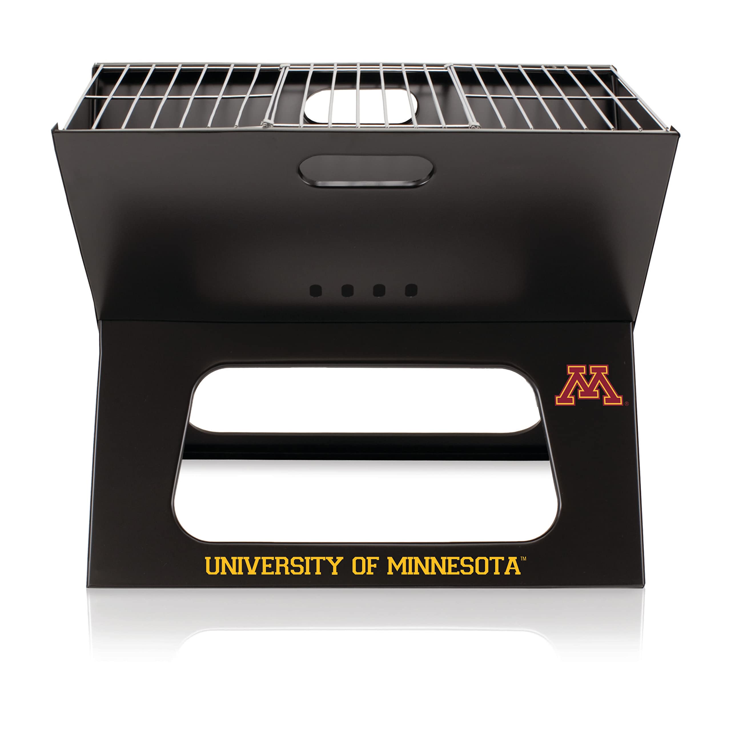 PICNIC TIME NCAA Appalachian State Mountaineers X-Grill Portable Charcoal Grill - Compact Camping Grill for Tailgating, Backyard BBQ & Outdoor Cooking Adventures