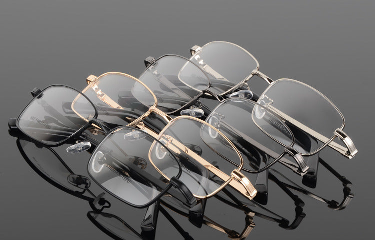 Bclear Thick Gold Plated Men's Eyeglasses S902 Full Frame Glasses for Men - Stylish & Durable Eyewear for Work, Driving, and Everyday Use
