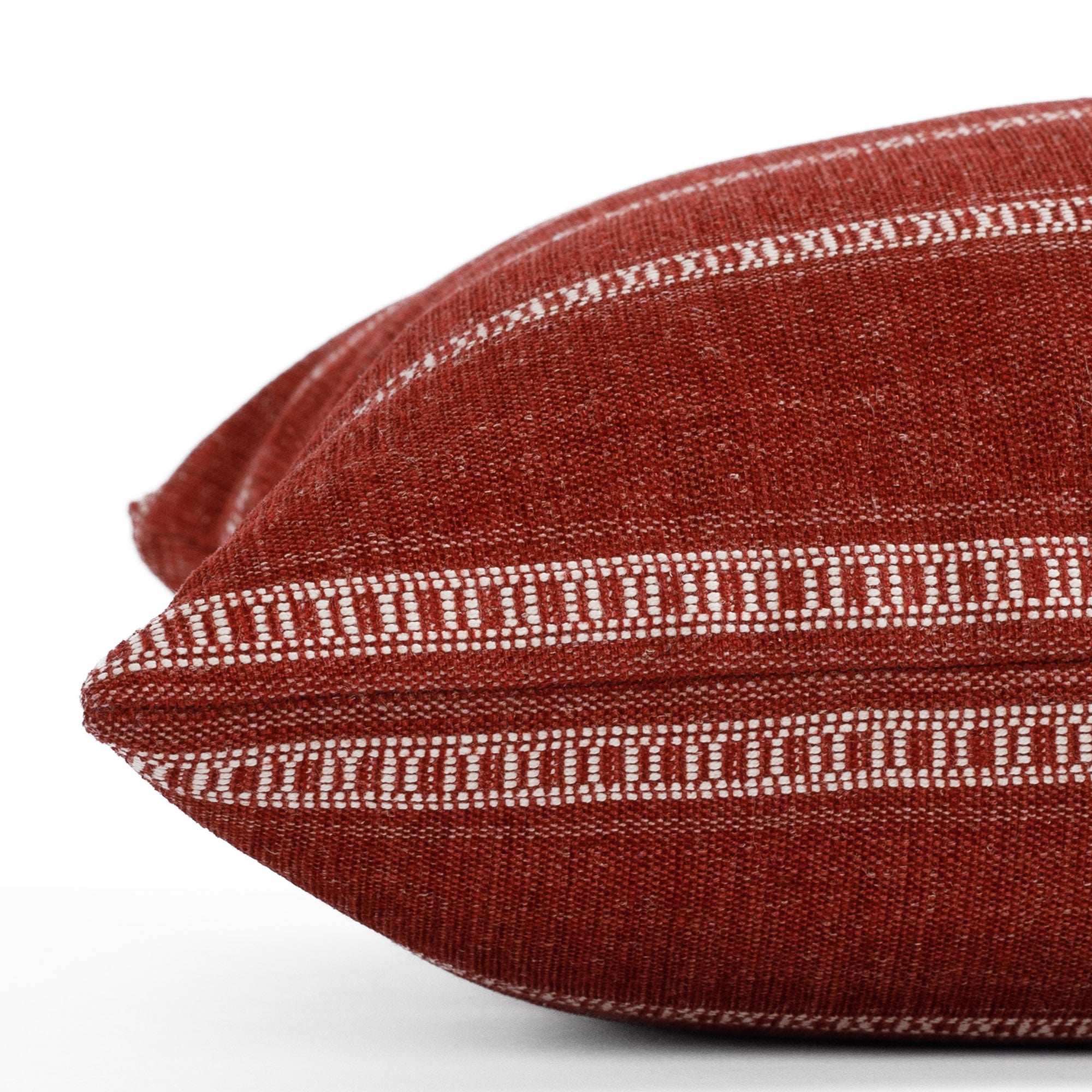 Brunswick Stripe 14x20 Lumbar Pillow in Pomegranate - Decorative Cushion for Sofa, Bed & Home Decor