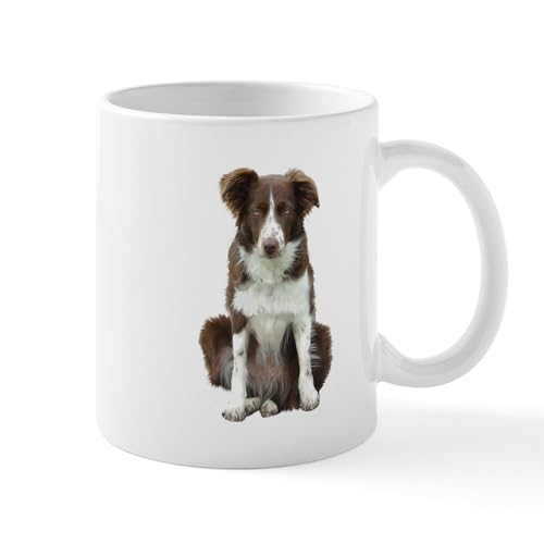 White - Border Collie (Brwn) Mug