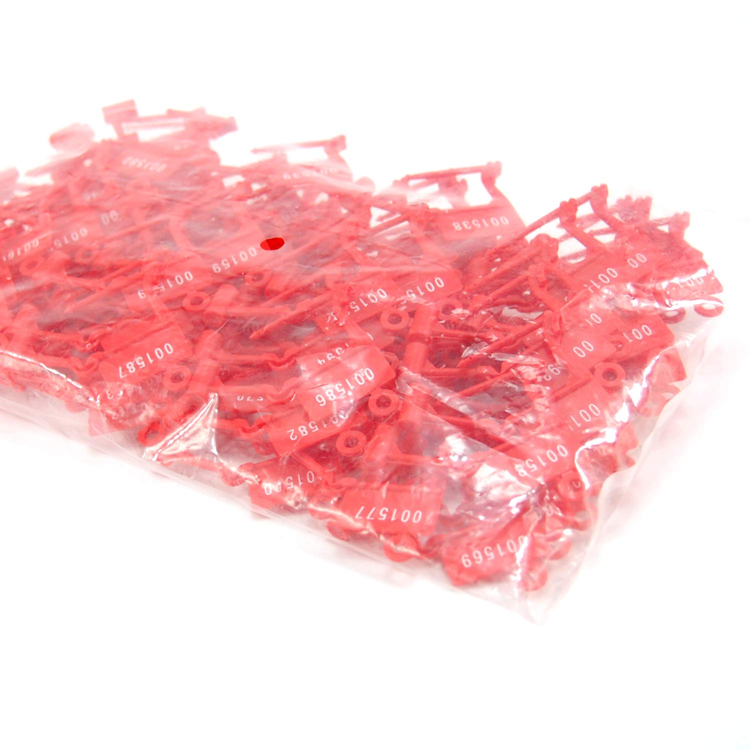 Tamper Proof Plastic Security Padlock Seals - Numbered Disposable Safety Locks for Luggage, Medical Supplies & Clothing (1000 PCS, Red) | Ideal for Hospitals, Warehouses & Travel Security