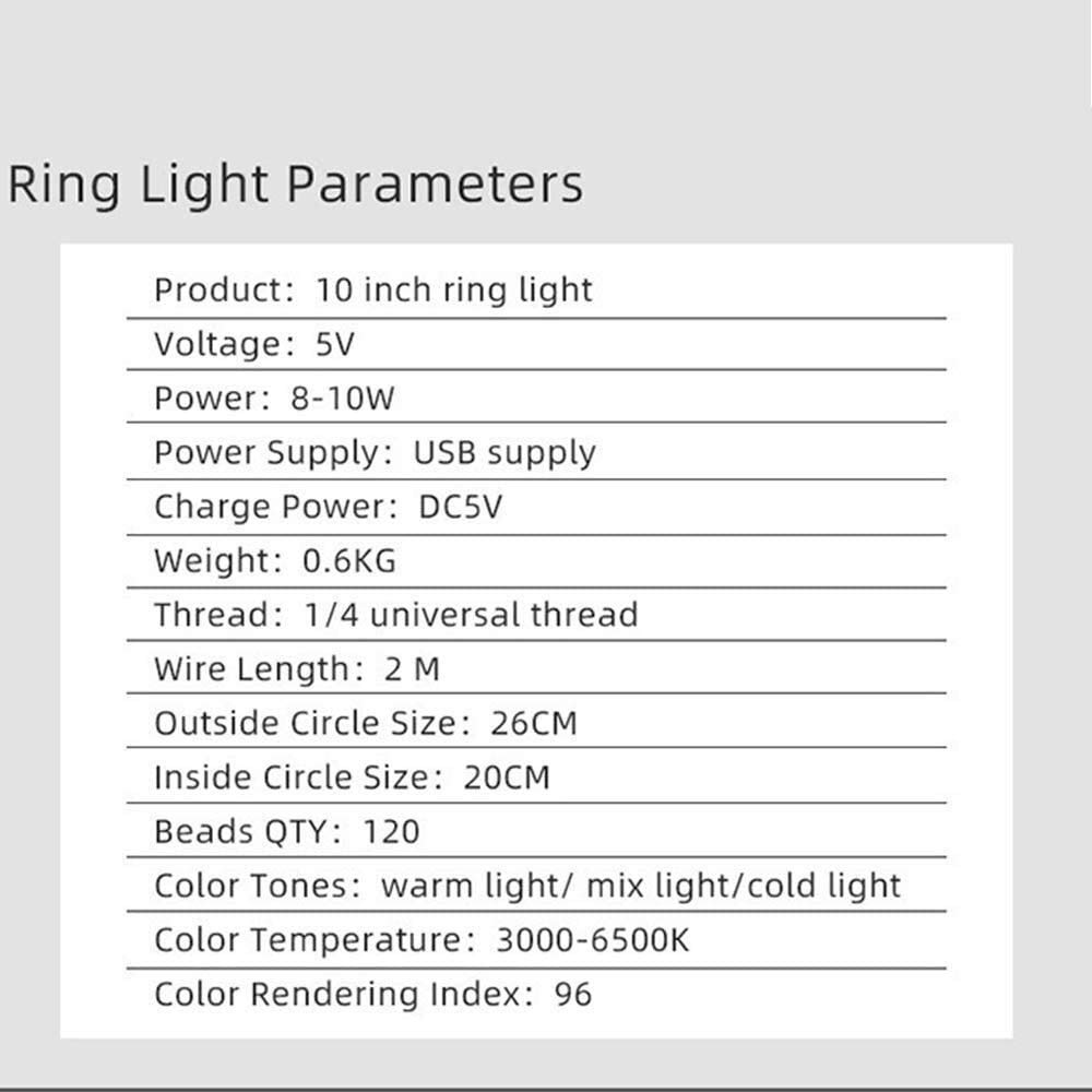 WSMLA 10'' Ring Light with Stand & Phone Holder - Adjustable LED Ring Light for Live Streaming, Makeup, Photography - Compatible with iPhone, Android & DSLR Cameras - Perfect for YouTube, TikTok, Instagram & Beauty Studio Lighting